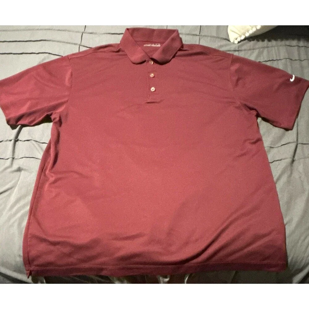 Nike Golf: Men's XL Burgundy Short Sleeve Polo